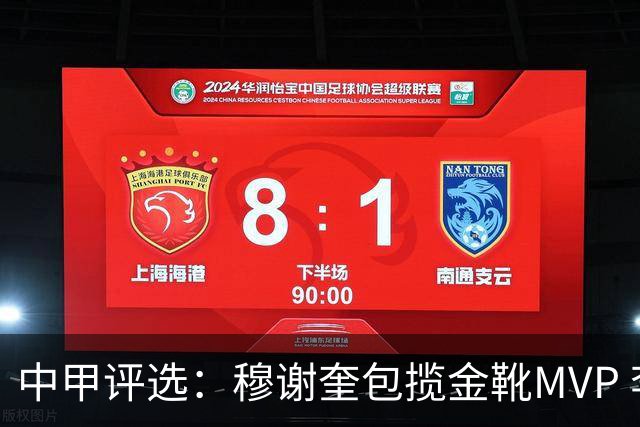 中甲评选：穆谢奎包揽金靴MVP 李金羽最佳教练